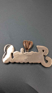 Pendentif personnalisé Jamie B avec nom, pendentif en diamant style script, bijoux hip-hop personnalisés en or ou en argent, cadeau - Product Image 6