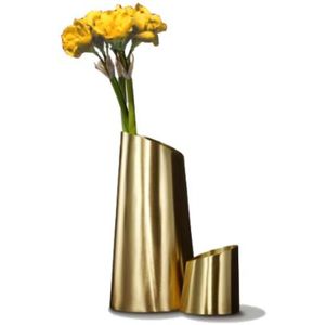 Vase à fleurs en métal doré de luxe, style nordique, pot de fleurs de bureau, centre de table de mariage, vase pour la décoration de la maison, vente en gros de vases - Product Image 6