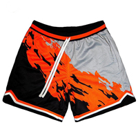 Shorts de sport pour homme en polyester et coton, confortables, à séchage rapide, avec cordon de serrage, en toile, sublimation