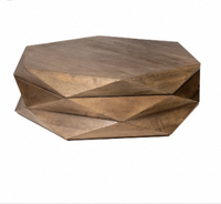 Table basse Croco moderne pour salon, table centrale élégante en bois, mobilier d'appoint pour décoration intérieure