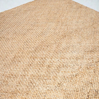 Tapis en jute fin à poils ras, fait main, moderne, écologique, antibactérien, antidérapant, adapté aux animaux domestiques, à motif original, tissé à la main pour