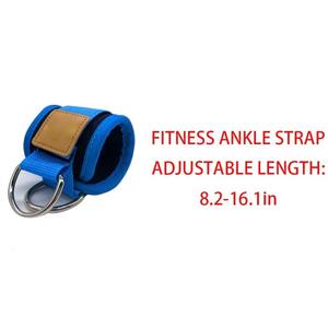 Sangle de cheville réglable en néoprène avec double anneaux en D pour machine à câble, idéale pour l'entraînement de force des jambes et des fessiers, exercices de fitness - Product Image 5