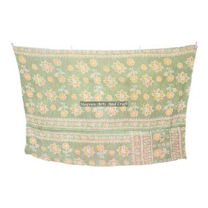 <b>Quilts</b> Online Shop Indian Reversible Hand Stitched Heavy <b>Throw</b> Old Sari Blanket Patch Work Heavy 3 To 5 Layers Kantha <b>Quilt</b> - Product Image 5