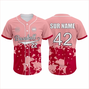 Custom Summer Baseball Jersey Set Breathable Polyester Quick Dry Team Uniform Sublimation Sportswear Four-Way Stretch - Product Image 1