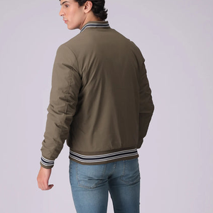 Classic Men's Varsity <b>Jacket</b> with <b>Leather</b> Sleeves and Chenille Embroidery Custom Baseball Style Letterman Outerwear - Product Image 3