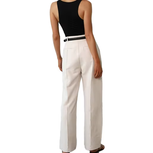 Pantalones de chándal de forro polar para mujer, de corte holgado y pierna ancha, de tela suave, al por mayor, últimas novedades - Product Image 2