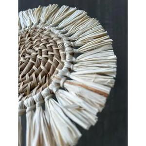 Posavasos de ratán estilo antiguo, protectores de mesa hechos a mano, se pueden usar como elegantes tapetes decorativos en mesas auxiliares o mesas de café. - Product Image 4