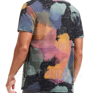 เสื้อยืดผู้ชาย ผ้าผสมไนลอนและคอตตอน ลายพิมพ์เรียบหรือลายแบบ OEM/ODM ออกแบบตามสั่ง ราคาโรงงาน สำหรับฤดูร้อน - Product Image 4