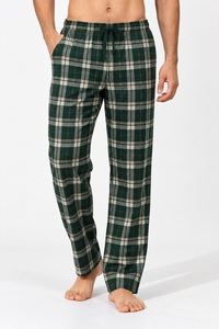 Pantalons de détente en tricot pour homme, lot de 2, taille à cordon de serrage, couleur unie, doux, pantalons de pyjama - Product Image 4
