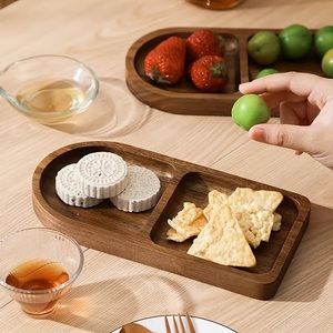 Compact Divided <b>Storage</b> And Serving Tray <b>Smart</b> Two Section Design Ideal For Snacks Sides Breakfast Plates Tabletop <b>Organization</b> - Product Image 2