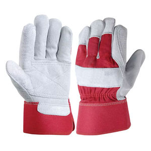 Gants de travail longs en cuir de vachette pleine fleur résistants à la chaleur pour la lutte contre les incendies et la soudure industrielle - Product Image 2