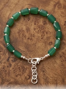 Bracelet ajustable en pierres précieuses naturelles, facettées, avec fermoir mousqueton, perles baril faites à la main, bijoux à breloques - Product Image 6