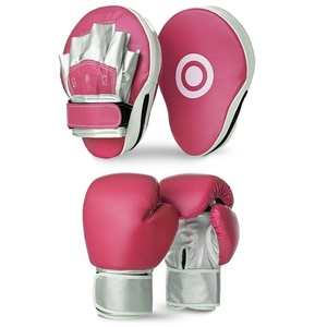 Mitaines de frappe incurvées professionnelles en cuir de vachette durable, sur mesure, pour la boxe et le Muay Thai AS-FP-28 - Product Image 1