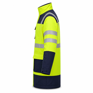 Chaqueta de Seguridad Reflectante de Alta Visibilidad, Resistente al Agua, en Amarillo, Verde y Azul Marino, Unisex, para Trabajo en Carretera, Personalizable al por Mayor, con Exterior de 300D - Product Image 3