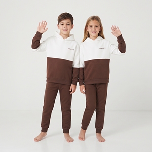 Conjunto de Chándal con Capucha Bicolor para Niños y Niñas, Sudadera y Pantalones Deportivos con Bloques de Color, Ropa Deportiva Informal a Juego, Venta al por Mayor - Product Image 5