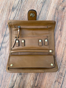 กระเป๋าเครื่องประดับหนังวัวแบบพกพาที่มีคุณภาพสูงกระเป๋าเดินทางพับเก็บได้ - Product Image 6