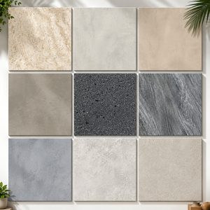 Carreaux en céramique de qualité supérieure 800x800mm, finition mate, vitrifiés, grand format, antidérapants, imitation pierre, texture moderne, pour murs intérieurs - Product Image 1