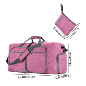 Sac de voyage convertible vert olive et noir personnalisé, résistant à l'eau, multi-poches, sac de sport pour week-end - Product Image 1