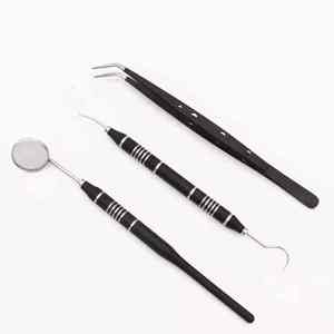 High Quality 3-Piece Dental Examination Set <b>Probes</b> & Mouth Mirror Steel Tools Kit Manual Power Source Hot Sale By Grip Surgical - Product Image 1