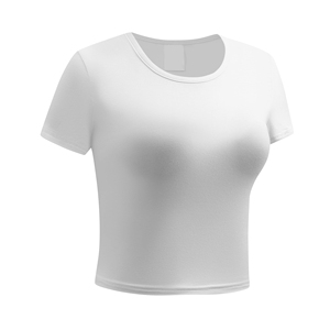 Camiseta Corta Ligera de Alta Calidad para Mujer, Logotipo Personalizado, Antiarrugas, Transpirable, Nailon/Algodón, Manga Corta, Todas las Temporadas - Product Image 6