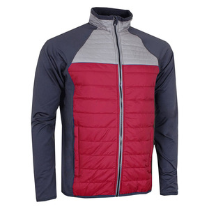 Chaqueta de Invierno para Hombre, Acolchada, con Cuello Alto, Bloques de Color, Resistente al Viento, Forro Polar de Poliéster, Cierre Frontal con Cremallera, Estilo Casual - Product Image 5