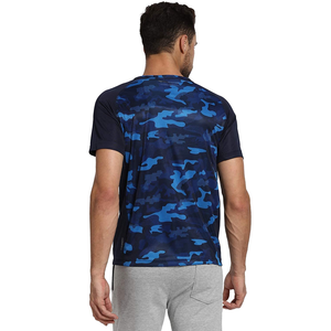 T-shirt imprimé personnalisé 100% polyester pour hommes, confortable, coupe ajustée, col rond, manches courtes avec photos imprimées du logo - Product Image 2