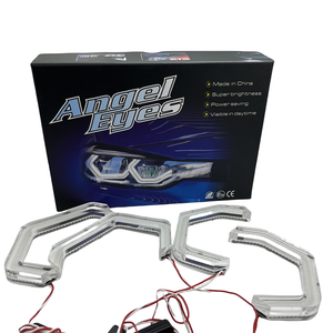 Nouveaux Phares de Voiture à Fond Plat Style DTM avec Halos Icôniques pour <span class=keywords><strong>BMW</strong></span> <span class=keywords><strong>E90</strong></span> F10 M4 F30 – Kit de Rétrofit <span class=keywords><strong>LED</strong></span> <span class=keywords><strong>Angel</strong></span> <span class=keywords><strong>Eyes</strong></span> - Product Image 1