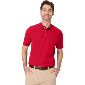 Polo Rojo para Hombre, Manga Corta, Casual, Liso, Tejido Transpirable, Logotipo Personalizado, OEM, ODM Disponible - Product Image 2