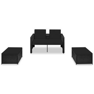 Ensemble de salon de jardin noir - Product Image 2