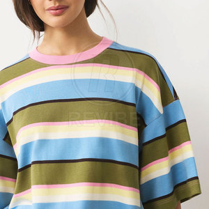 Camiseta de Lona Informal de Verano para Mujer, Holgada, Transpirable, de Alta Calidad, con Logotipo Personalizado para Venta en Línea - Product Image 3