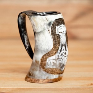 Authentique Chope en Corne de Buffle Polie Écologique Faite à la Main, Qualité Alimentaire, Style Médiéval, Religieuse, Feng Shui, pour Bière - Product Image 5