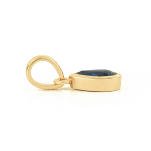 พลอยไพลินสีน้ำเงินแท้ทรงหยดน้ำขนาดเล็ก จี้ทองคำขาว 14K สวมใส่ได้ทุกวัน ขายดีประจำเดือนกันยายน - Product Image 5
