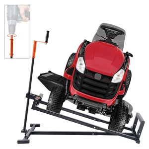 Sollevatore Telescopico per Trattorini Rasaerba con Manovella, Capacità di Carico 400 kg, per Spostamento Auto - Product Image 1