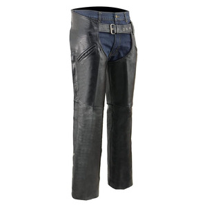 Pantalon de moto décontracté pour homme Samroz Sports en cuir de vachette noir de qualité supérieure, toutes saisons, manches longues, sans couture - Product Image 4