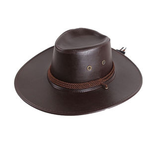 Sombrero Vaquero de Cuero Genuino de Primera Calidad, Hecho a Mano, Estilo Occidental, para Uso Diario y de Viaje - Product Image 3