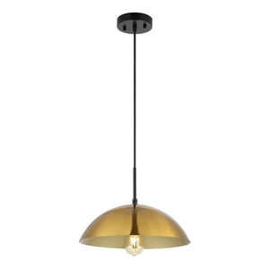 Lustre suspendu en cuivre de luxe avec abat-jour en tissu blanc E26 LED, luminaire de plafond intérieur de grande taille, design mural - Product Image 2