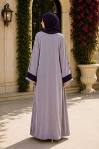 Abaya Nida de Dubaï haut de gamme à devant ouvert, vêtement musulman traditionnel, robe longue islamique élégante, tenue modeste, couleurs personnalisées, vente en gros - Product Image 4