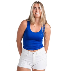 Débardeur de sport pour femme en toile 100 % polyester respirant et écologique, séchage rapide, sans manches, personnalisable pour la gym et le fitness - Product Image 4