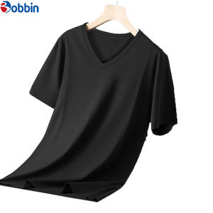 T-shirts tendance pour hommes, grande taille, 100% coton, col en V, imprimés, manches courtes, respirants, été - Product Image 5