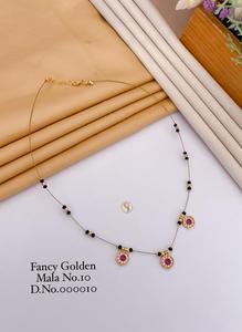 Collier pendentif élégant plaqué or avec strass rouge et perles de cristal pour femme, bijoux cadeau - Product Image 4