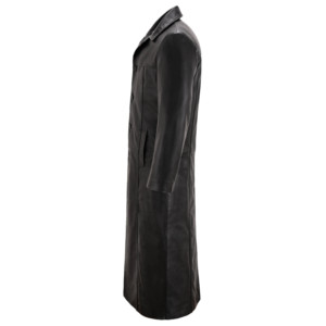 Abrigo Largo de Cuero Napa de Oveja Genuino para Hombre, Gabardina Clásica Negra de Invierno, Fabricante Mayorista ODM - Product Image 3