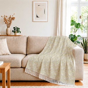 100% OEM Cotton <b>Throw</b> Wholesale Price Cotton <b>Throw</b> With Fringes Design <b>Large</b> Size Eco Friendly Cotton <b>Throw</b> for Home. - Product Image 1