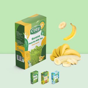 Mezcla de Bebidas de Marca Privada, Grado Alimenticio, Bolsitas de Té Premium, Empaque de Caja de Té, Polvo de Plátano, Té con Leche y Matcha de Plátano - Product Image 1