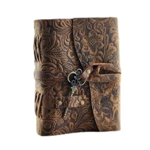 Vintage Leather Journal with Cow Hide Cover Alloy Buckle 5X7 Inches Handmade Binding Rustic Brown Paper <b>Notebook</b> Sketchbook - Product Image 3