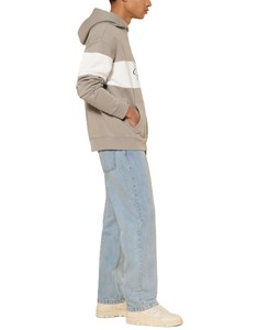 Men's Hooded Color Blocking <b>Fleece</b> <b>Sweatshirt</b> With Front Pocket Regular Fit Casual Wear - Product Image 4