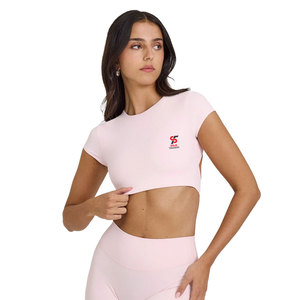 Top Corto para Mujer, Estilo Premium, Ajustado, Suave al Tacto, Transpirable, Antiarrugas, Fácil de Mantener, Ropa Básica Diaria - Product Image 1