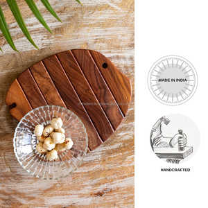 Placa de cargador de madera Rectangular hecha a mano artesanal, bandeja de servicio grande Premium para una presentación elegante, uso en fiestas y decoración del hogar - Product Image 6