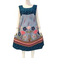 Vestido maxi de verano informal con estampado floral, manga corta, cuello redondo, corte A, holgado, 100% rayón no tejido, dobladillo regular, con bolsillos para uso diario.