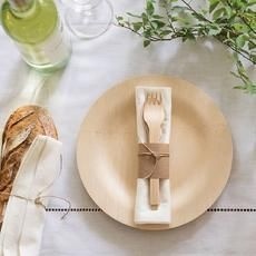 Fourchette durable 155 mm en bois de bouleau écologique pour desserts, salades et services événementiels, festivals et fournitures de restauration - Product Image 1