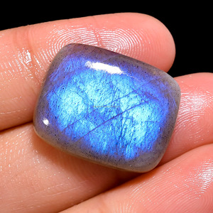 FAIJAN <b>GEMS</b> Super Flashy Blue <b>Fire</b> Labradorite <b>Gems</b> Smooth Loose Natural <b>Fire</b> Labradorite for Hip Hop Jewelry All Mix Shape - Product Image 2